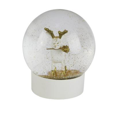 China Custom Polyresin Snow Globe 100mm Glass Animal Dome Water Snow Ball Europe Decoration Souvenir Gifts Polyresin Snow Globe for sale