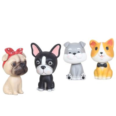 China America Customize Wholesale Cartoon Doll Car Decorations Animal Gifts Car Resin Bobblehead Stock Number Display Piece for sale