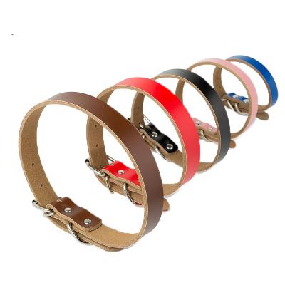 China Custom Thick Luxury Leather Dog Collar Accessories From Factory Directly for sale