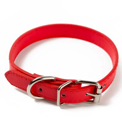 China Personalized Custom Size PU Thick Leather Dog Collar Accessories for sale