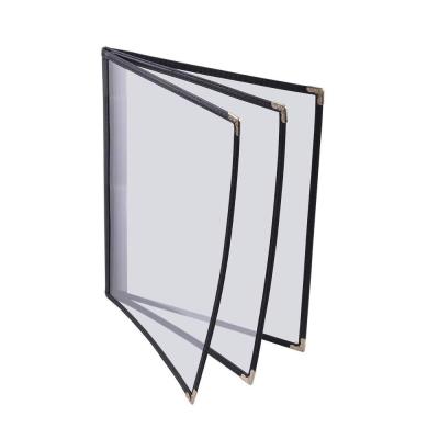 China Hot Selling 6 PU Leather Frames Fits 8.5X11 Paper Cafe Restaurant Menu Cover for sale