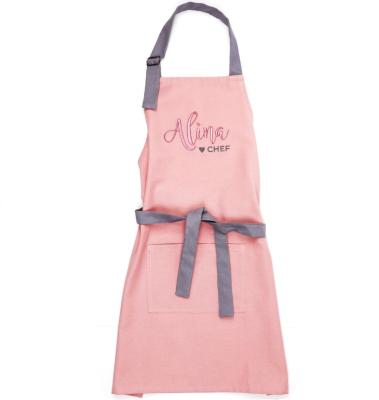 China Cheap wholesale pink canvas bbq chef cleaning apron for sale