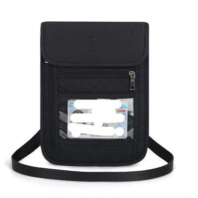 China Fashion Travel Neck Pocket Passport Holder Stash Wallet for Women and Men for sale