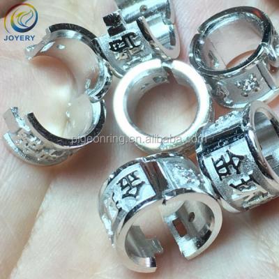 China Viable High Quality Open Silver Pigeon Rings Bird Rings Bird Bands Poultry Leg Band Chicken Ring for sale