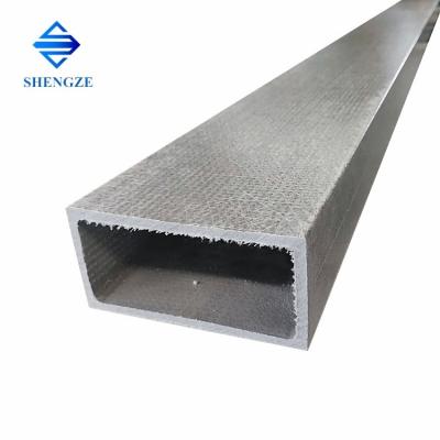 China High Strength FRP/GRP Fiberglass Fiber Glass Plastic Pultruded Rectangle Tube Pipe Profiles for Window Frame/Handrail/Railing Building Material for sale