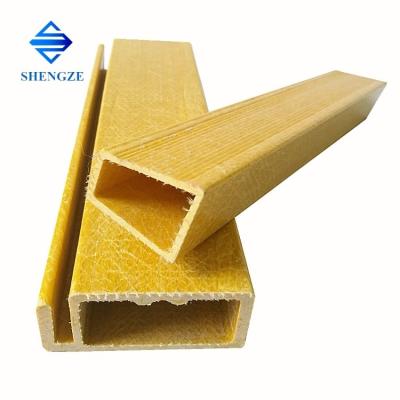 China Anti UV Aging FRP Square Tube Fiberglass Product Deep Processing Hollow for Fence Post for sale