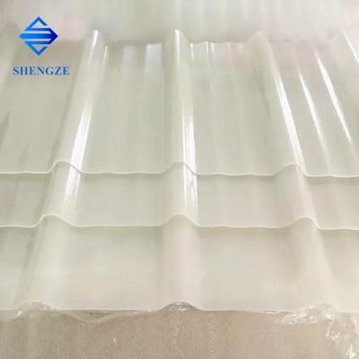 China Translucent FRP Corrugated Roofing Sheet Fiberglass Roof Panel GRP Roof Tile for Workshop Building Material for sale