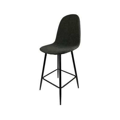 China Wholesale Modern High Quality Modern Canvas Cover Seat Metal Legs Bar Chairs for sale