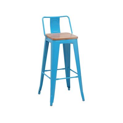 China Super Comfortable Portable Cheap High Stool Cafe Bar Chair Metal Light Weight Home Bar Chairs for sale