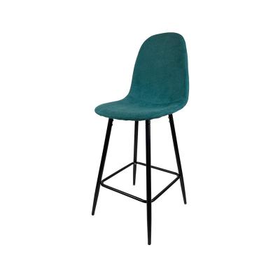 China Super Comfortable High Foot Bar Chair Wholesale Coffee Dining Chair Reception Bar Stool Fabric Home Bar Chair for sale