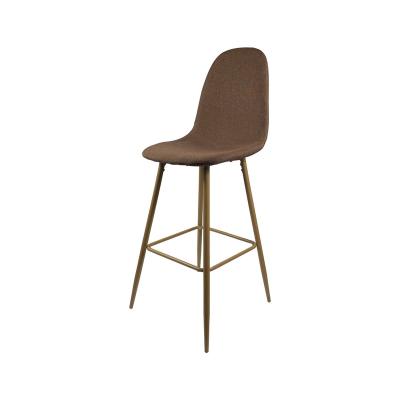 China High Modern Hand Made Metal Leg Wrapped Fabric Seat With Backrest , Bar Chair for sale