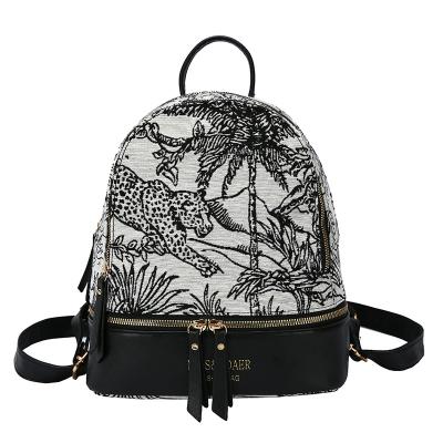 China Waterproof 2022 Luxury Women Backpacks Eco-friendly Design PU Printed Backpack For Ladies Daily Used for sale