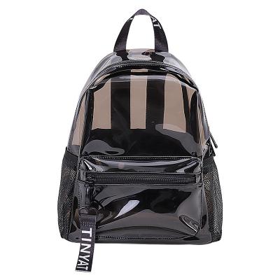 China Factory supply new direct transparent bag ladies backpack small waterproof beach bag fashion printing jelly backpack for sale