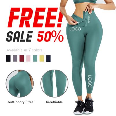 China Breathable Custom Logo 2 In 1 Seamless Tummy Gaiters Body Trimmer Body Shaper Gaiters Yoga Pants Butt Lift Women Gym Fitness for sale