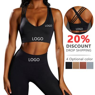 China New Breathable Summer Two Pieces Yoga Leggings Set X Shaped Back High Waist Cavity Sports Bras Fitness Use Seamless Activewear For Women for sale