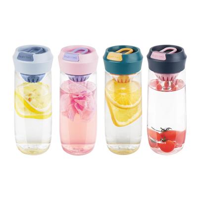 China Minimalist China manufacturer wholesale 500ML bpa free plastic fruit tritan water bottle for girl for sale