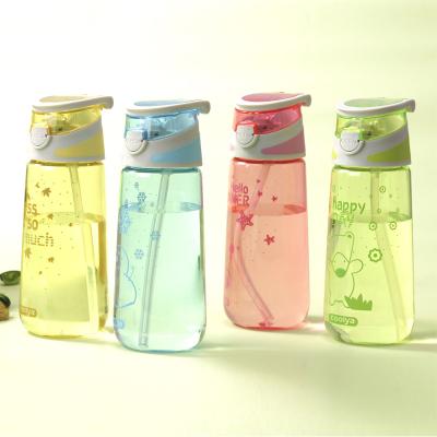 China 2021 New Design 450ml Professional Custom Stocked Sports Plastic Transparent Water Bottle for sale