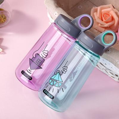 China Stocked Supplier Wholesale Custom 450ml Plastic Sports Drinking Water Bottles In Bulk for sale