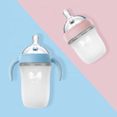 China Best BPA Free Silicone Baby Bottle Water Cup Cute Selling Silicone Baby Bottles for sale