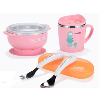 China New Designs BPA Free Safe Baby Feeding Bowl and Good Quality Stainless Steel Baby Rice Baby Bowl for sale