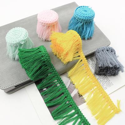 China SH010 4CM*25M/ROLL Viable Wholesale custom disgn colorful tassel fringe trim new for bag for sale