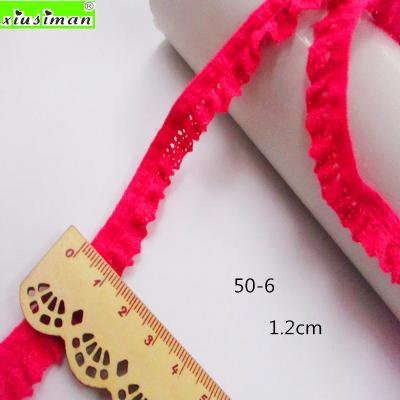 China Handmade Stretch Crimp Lace Ruffle Lace Trim Fabric Chain Knitting DIY Apparel Accessories C013 for sale