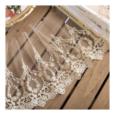 China Sustainable Garment Accessory Trimming Water Soluble French Net Lace Milk Lace E108 for sale