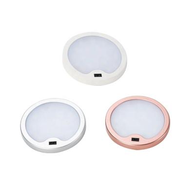 China DC12V Modern Round Shape Led Wardrobe Induction Lamp Motion Sensor Led Cabinet Light for sale