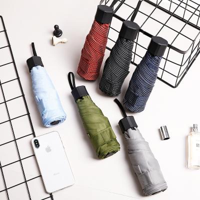 China New Invention Minimalist Maker Lady Mini Pocket Umbrella Plain Color For Women for sale