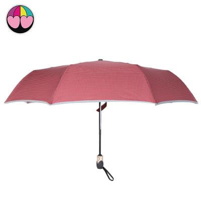 China New Design CLASSIC Outdoor Automatic Fold Umbrella Parasol Umbrella Logo Printing Plastic 8 Ribs Rainy Metal for sale