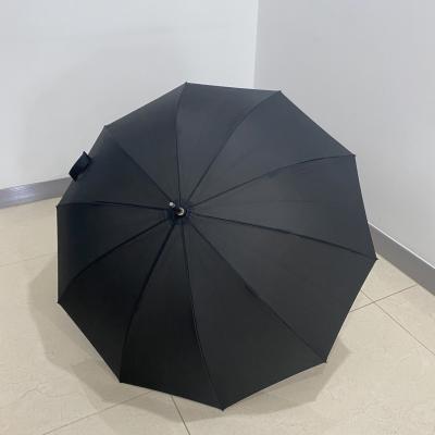 China 23inches 10ribs Advertising Umbrella Premium Straight CLASSIC Automatic Open Promotion Umbrellas Wooden Handle for sale