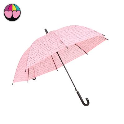 China Children's Automatic Umbrella 21inches 8ribs EVA Advertising Upright Umbrella With Letter Printing Umbrella for sale