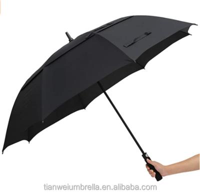 China Black Open Canopy CLASSIC AUTOMOBILE Double Promotion Golf Umbrella With Logo Outdoor Use Custom Made for sale