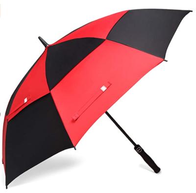 China 58/62/68 Inch CLASSIC Automatic Double Layer Large Size Ventilation Opening Windproof Golf Umbrella for sale