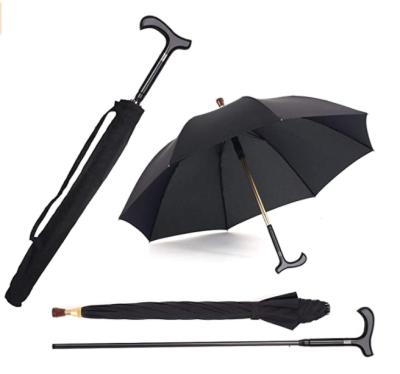 China High Quality Male Non-slip Windproof Men CLASSIC Cane Climbing Umbrella Creative Walking Stick Handle Rain Gear Long for sale