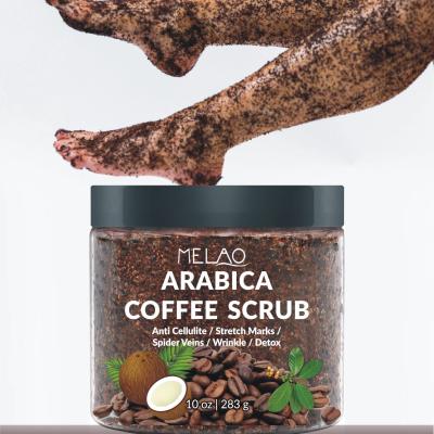 China Custom Label Exfoliator Organic Vegan Whitening Moisturizing Exfoliating Anti-Cellulite Coffee Body Scrub for sale