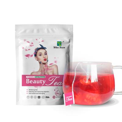 China Wholesale Low Fat Natural Organic Nature Beauty Herbal Skin Whitening Glow Tea for sale