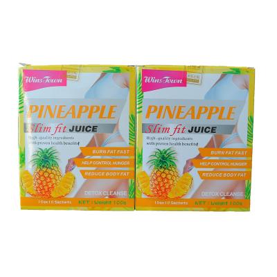 China Private Label Organic High Quality Instant Pineapple Drink Powder Slim Fit Juice Slimming Fruit Juice Keep Fit And Weight Loss Control for sale