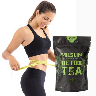 China Lean Service 100% Low Fat Natural Herbal Detox Private Label Weight Loss Tea Slimming 28 Days Detox Tea for sale