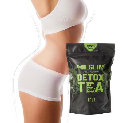 China OEM Low Fat Hot Sale No Side Effect Natural Herbal Fast Detox Flat Belly Tea 28 Days Slimming Detox Tea for sale