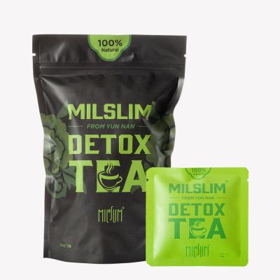 China Milslim Low Fat Organic Detox Slimming Weight Loss Tea 28 Days Detox Belly Fit Flat Tea for sale