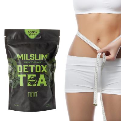 China Nature Private Label Belly Tea Milslim Tea 28 Days Detox Organic Thin Herbal Flat Weight Loss Slim Tea for sale