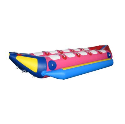 China Custom Colored Towable Water Games Water Entertainment White Water Comax PVC Inflatable Banana Boat for sale