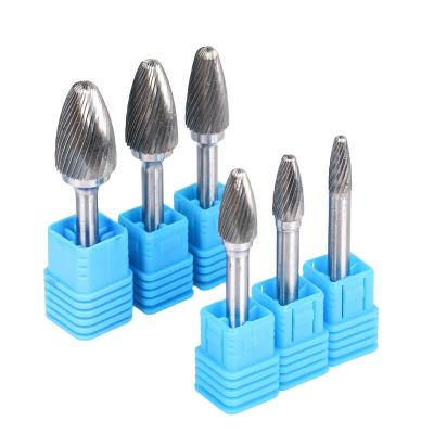 China Carbide Head Tungsten Carbide Rotary file Tool Drill Milling Carving Bit Tools Point Rotary Burrs Die Grinder Abrasive Tools for sale