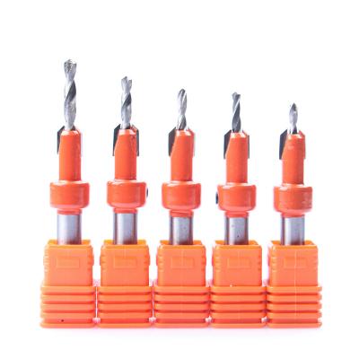 China Step Drill Tap Hole Screw Alloy Drill Bit Head Shank Woodworking Tapping Tools Countersink Drill Bit for sale