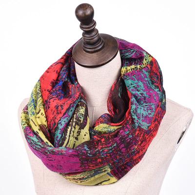 China OEM Quality Woven Color Printed Satin Scarf Gift Ladies Fashion Shawl for sale