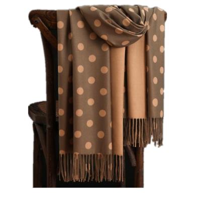 China High quality squishy double sided mixed pattern cashmere shawl fabric winter fringe tassel pashmina scarf for sale