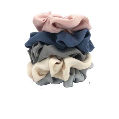 China New Korean Fashion Selling Mulberry Silk Hair Band Elastic Solid Color Scrunchie for sale