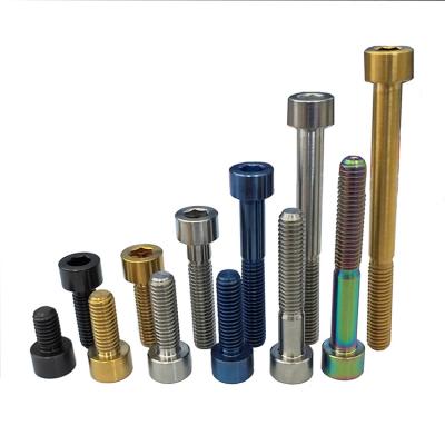 China Titanium Bolt DIN912 Alloy Grade 5 Titanium Socket Caps Bolt Titanium Socket Head Screw for sale