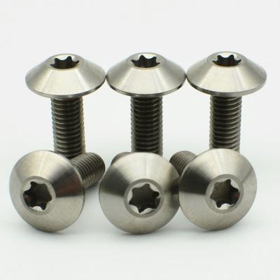 China Industry Factory Price M5X15 Titanium Knob Head Screws Pad Board Screw Titanium Screws Titanium Bolt for sale